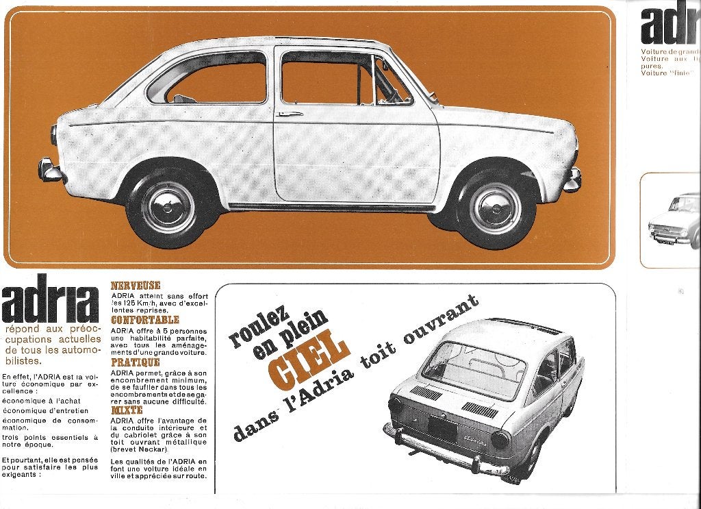 NECKAR ADRIA  1967, Boeken, Auto's | Folders en Tijdschriften, Ophalen of Verzenden, Zo goed als nieuw, Overige merken