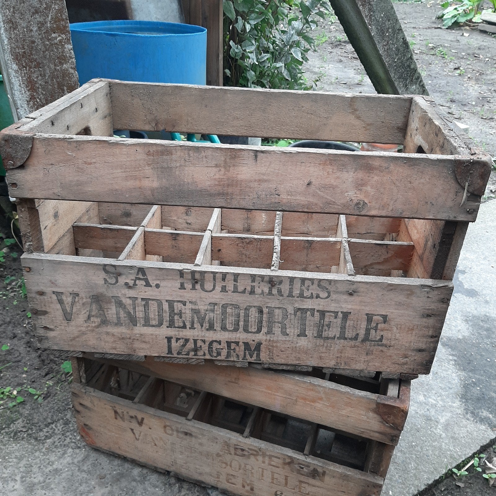 houten krat, Ophalen