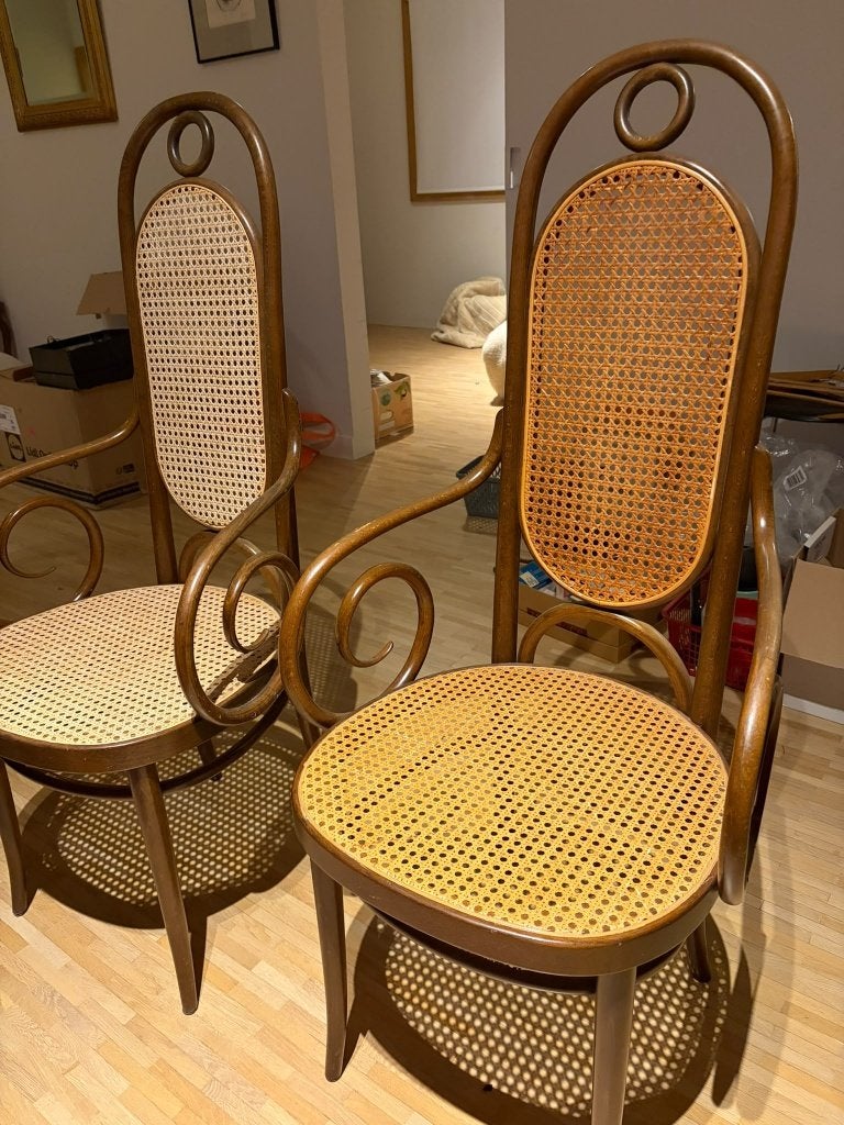 Thonet stoelen, Ophalen, Gebruikt