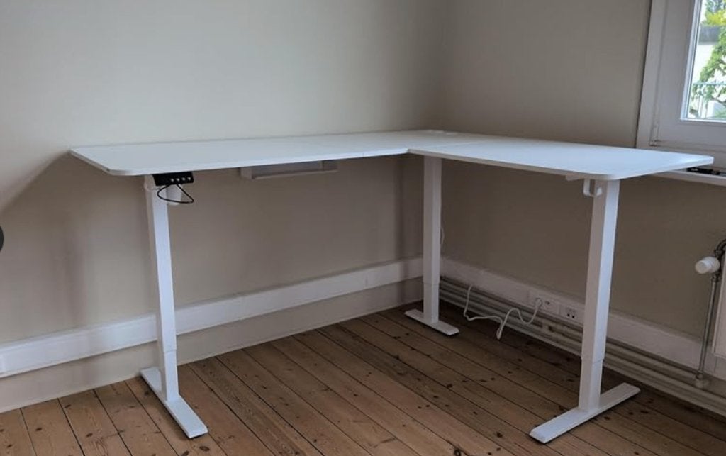 Bureau L réglable élect. - entreprise arrête, liquidation, Maison & Meubles, Enlèvement ou Envoi, Neuf, 100 à 150 cm