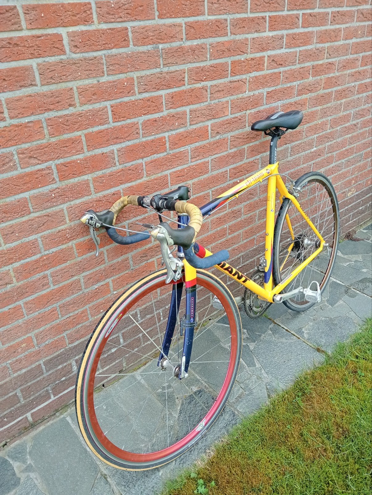 Koersfiets giant, Fietsen en Brommers, Fietsen | Racefietsen, Ophalen, Gebruikt, Velgrem, Aluminium