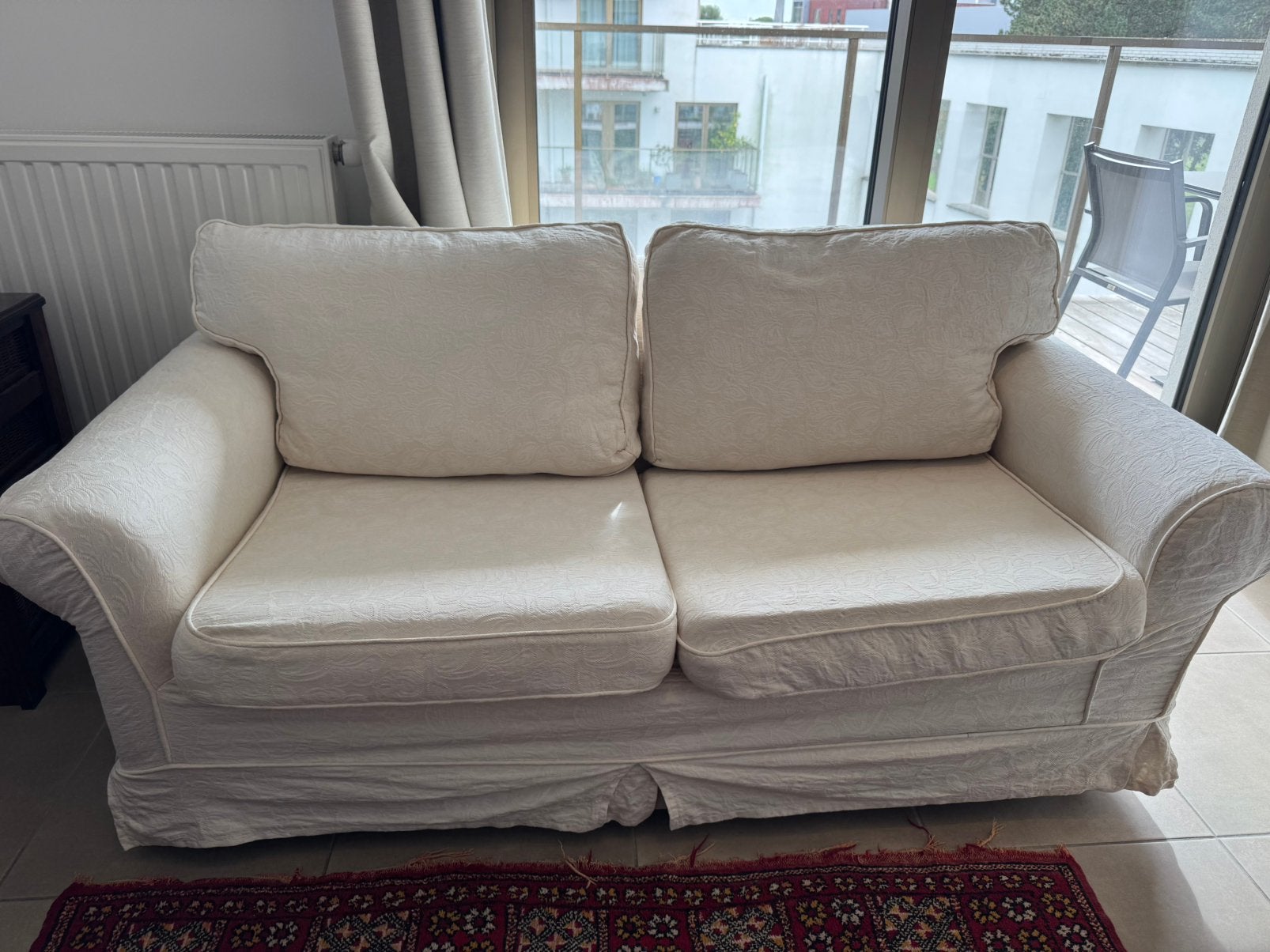 Te koop: 2 zetels – €150 vaste prijs voor beide, Huis en Inrichting, Ophalen, Gebruikt, Tweepersoons, Rechte bank