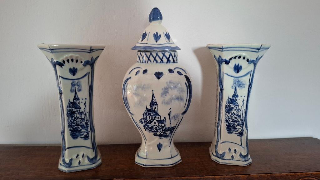 Set blauwe vazen Delft, Ophalen