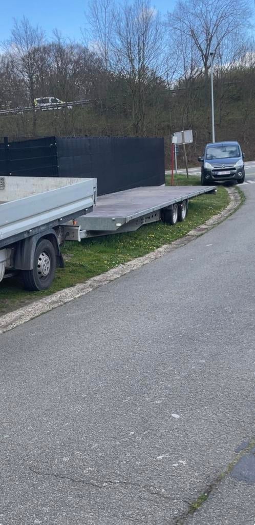 Aanhangwagen plateau 8m te koop, Enlèvement, Utilisé