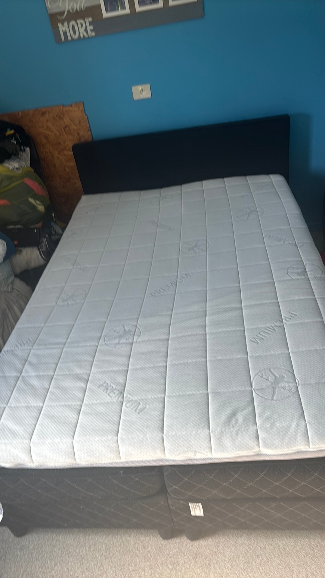 Boxspring 140x200, Huis en Inrichting, Ophalen, Gebruikt, Zwart, 140 cm