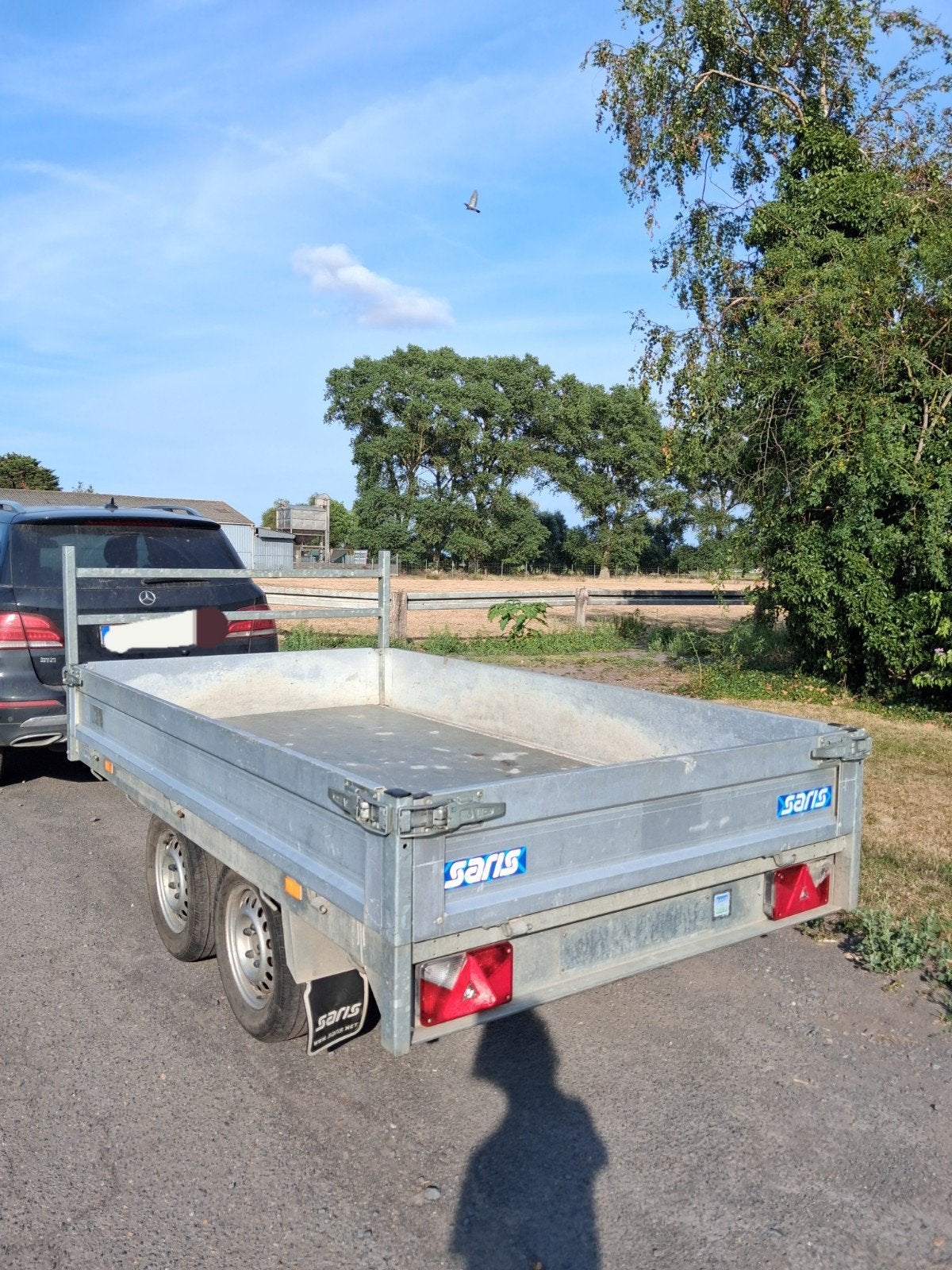 Aanhangwagen plateau Saris 2ton 2m76 x 1m50 in nette staat!, Auto diversen, Aanhangers en Bagagewagens, Ophalen, Zo goed als nieuw