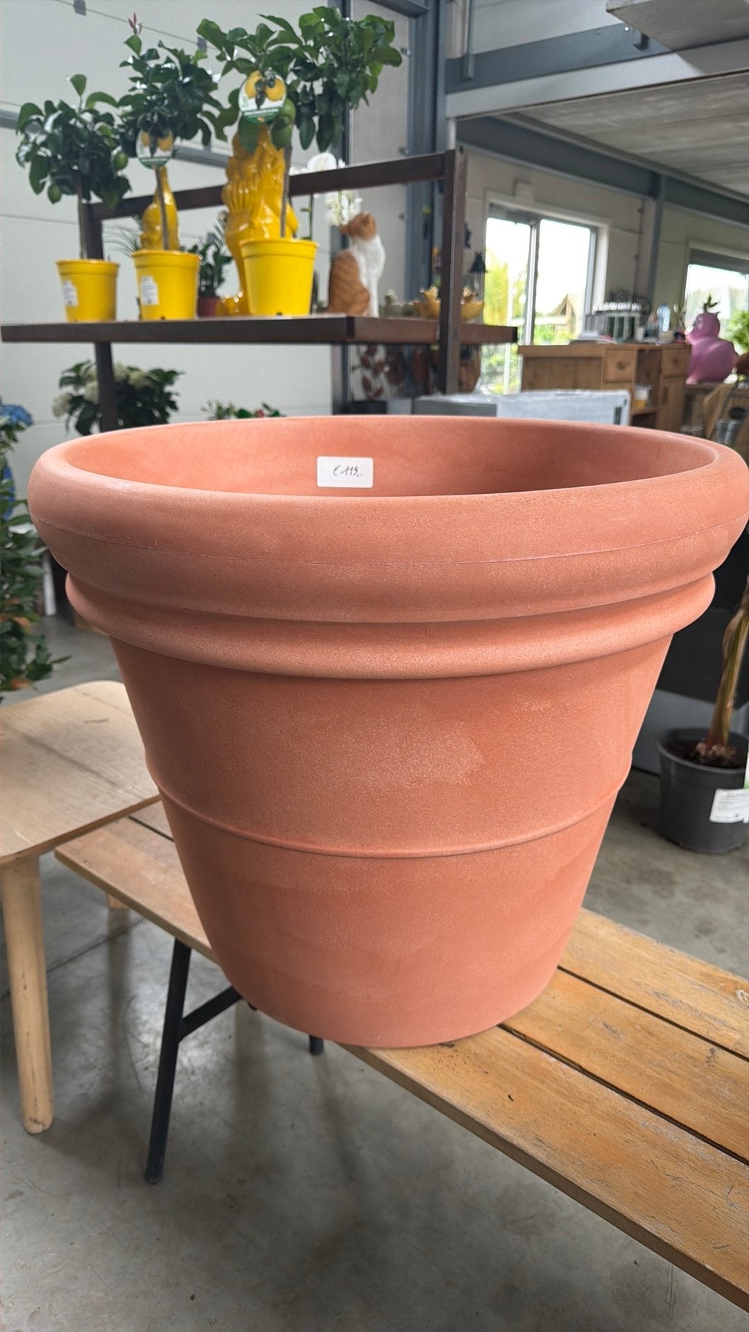 Bloempot terracottalook, Ophalen, Zo goed als nieuw