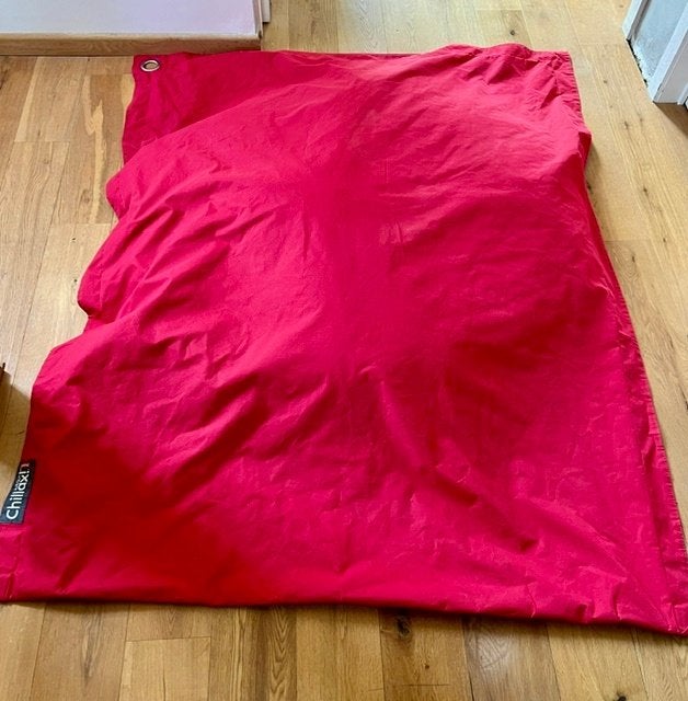 pouf, Enlèvement, Utilisé, Rouge, Pouf