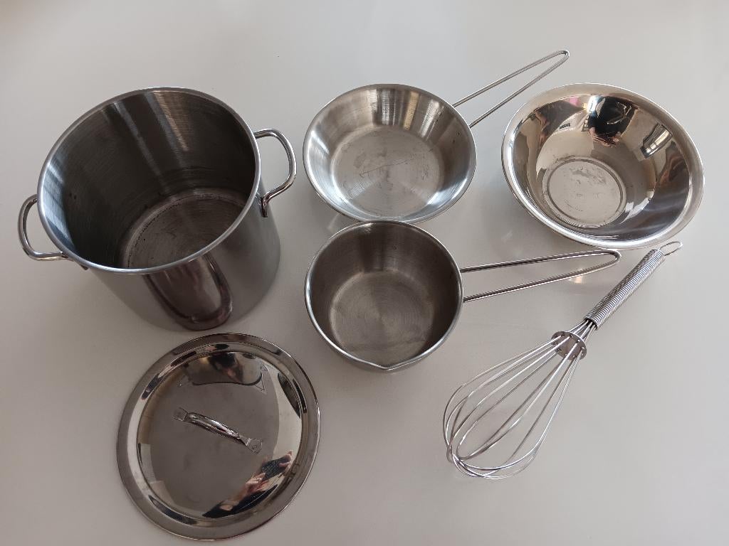 Accessoire de cuisine pour jouets - marmites, Enlèvement, Comme neuf, Matériaux autres, Accessoires de cuisine de jeu