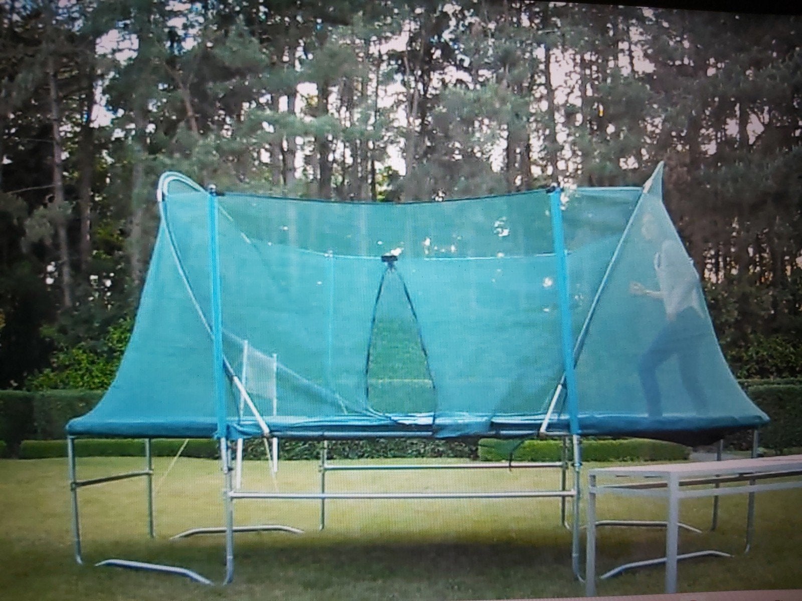 trampline ovaal 488x284cm met veiligheidsnet, Kinderen en Baby's, Speelgoed | Buiten | Trampolines, Ophalen