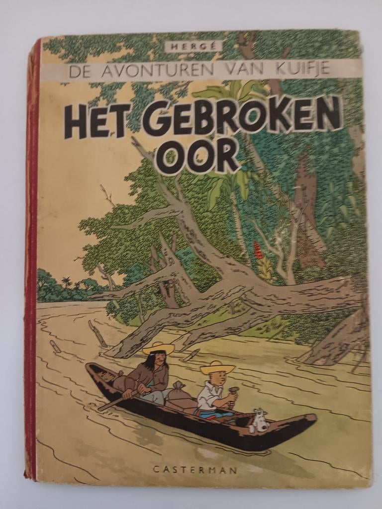 Het gebroken oor , kuifje , 1946 , hergé, Boeken, Stripverhalen, Gelezen, Eén stripboek, Ophalen of Verzenden, Herge