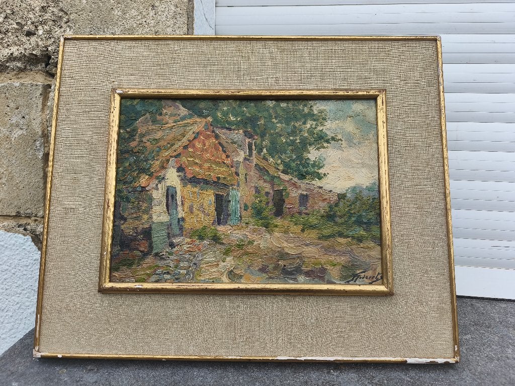 Huile sur panneau signe jean govaerts, Antiek en Kunst, Ophalen of Verzenden, Paneel