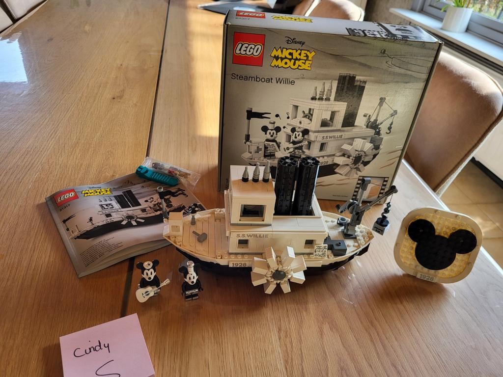 Lego Steamboat Willie - Micky Mouse (21317), Ophalen, Zo goed als nieuw, Complete set, Lego