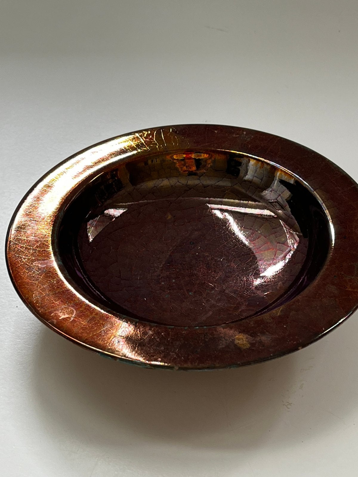 VTG Bottega Gatti FAENZA ceramic lustre bowl Italian design, Enlèvement ou Envoi, Sculpture, Numéroté