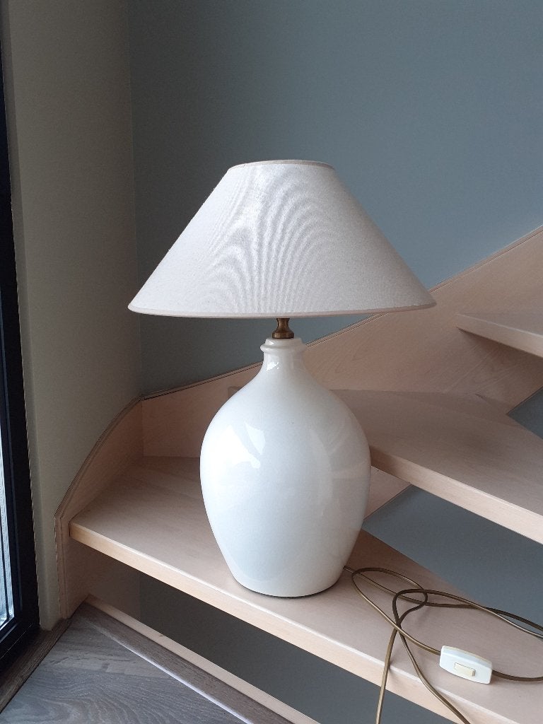 Vintage Italiaanse porseleinen tafellamp, Huis en Inrichting, Lampen | Tafellampen, Gebruikt, 50 tot 75 cm, Overige materialen