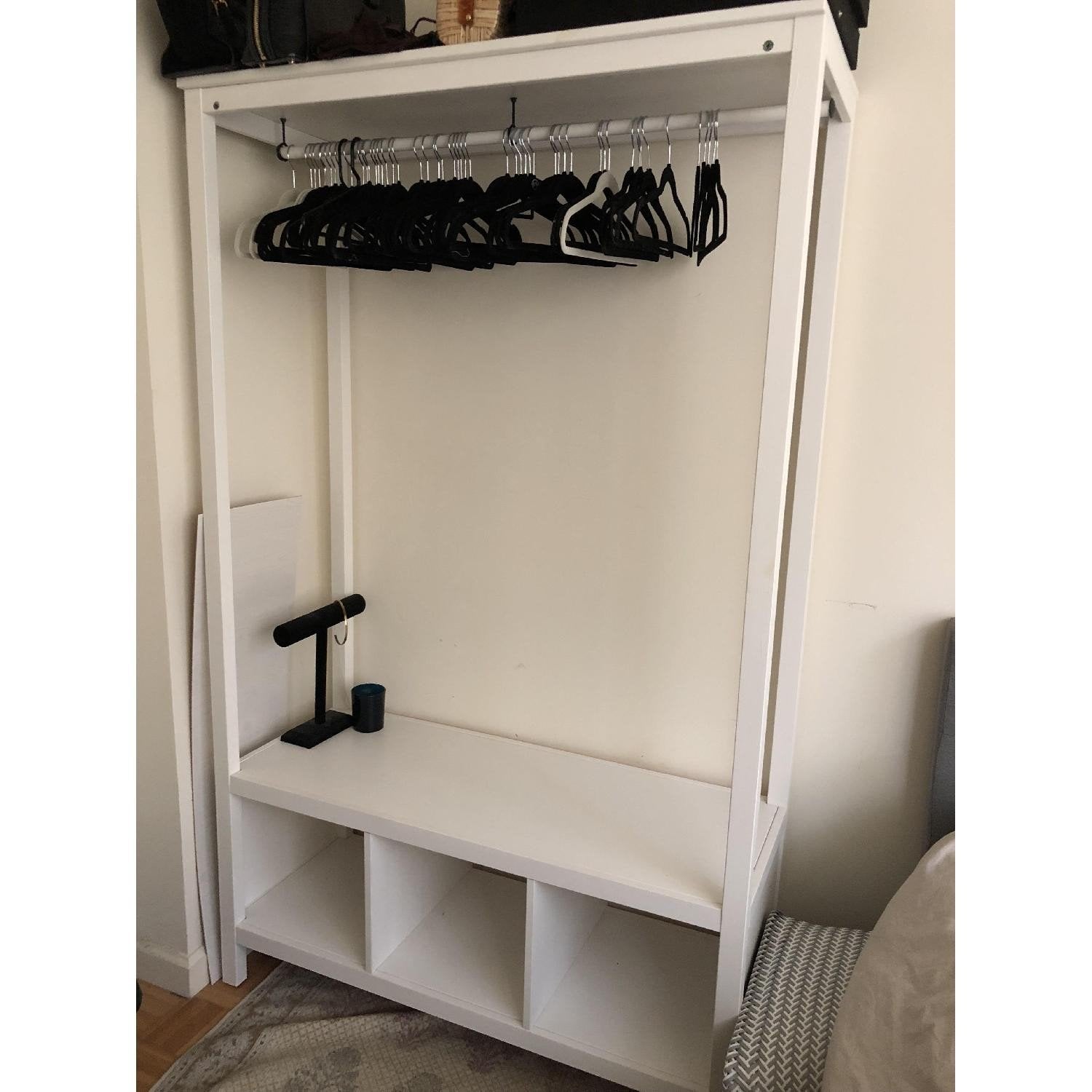 Hemnes penderie armoire ouverte 120x50x197cm blanche, Maison & Meubles, Enlèvement, Bois