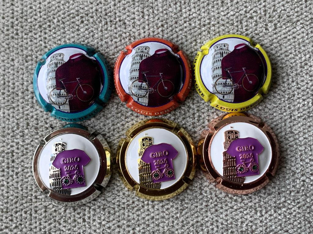 6 champagne capsules Louis dehu “Giro 2026”, Verzamelen, Ophalen of Verzenden