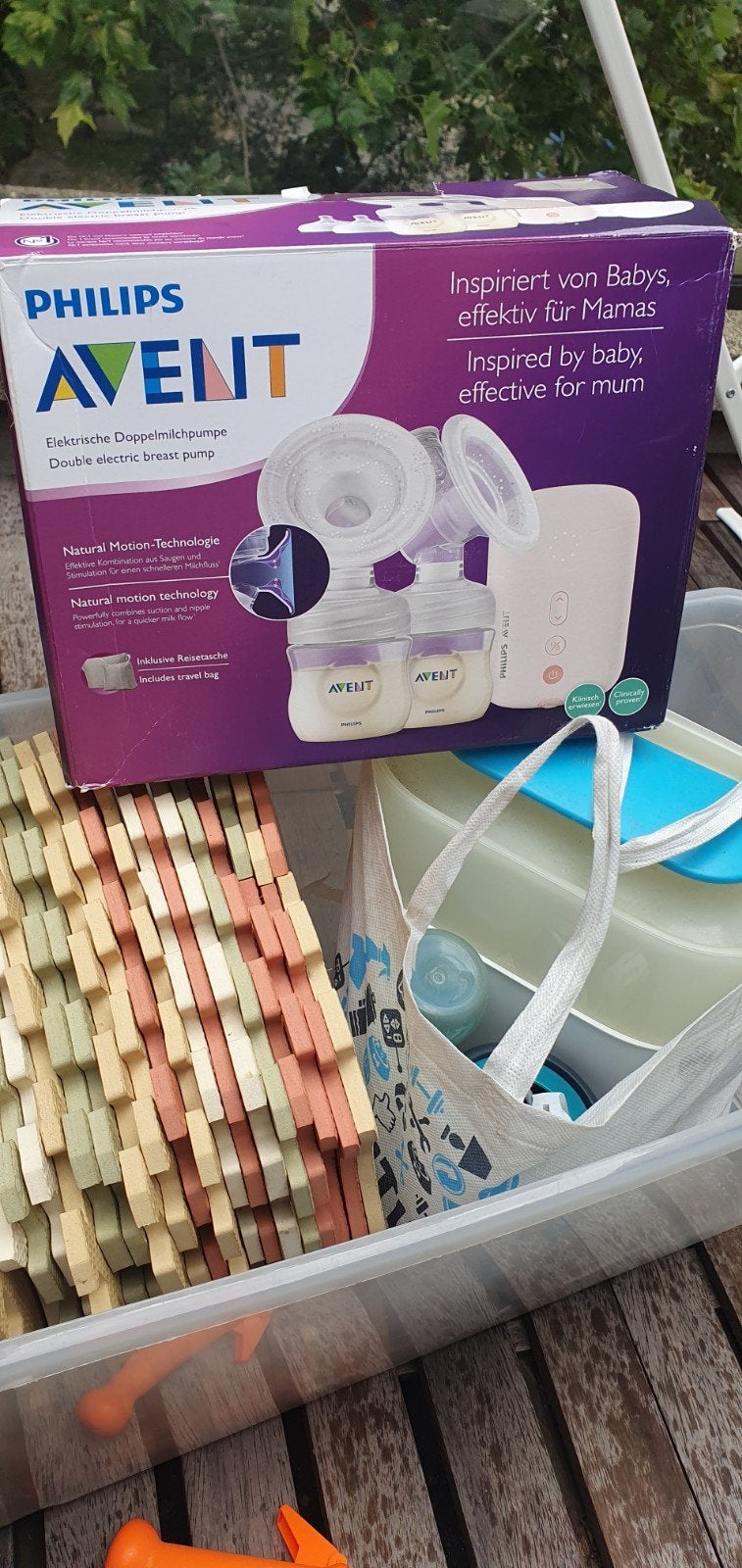 Phillips avent melkkolf dubbel + speelmat + flessenverwarmer, Ophalen
