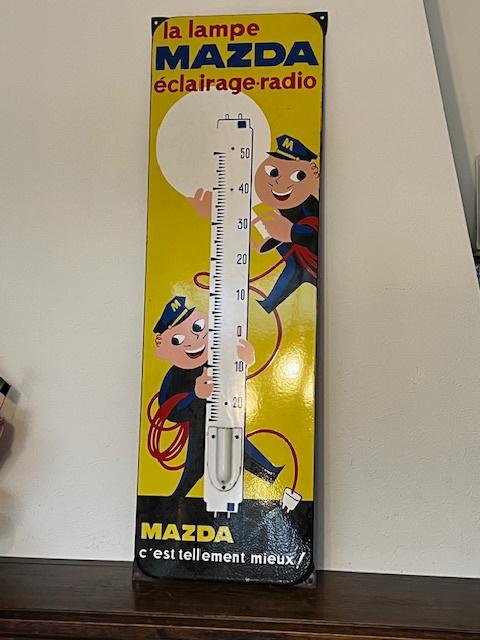 Thermometre émaillée lampes Mazda, Antiquités & Art, Antiquités | Email, Enlèvement