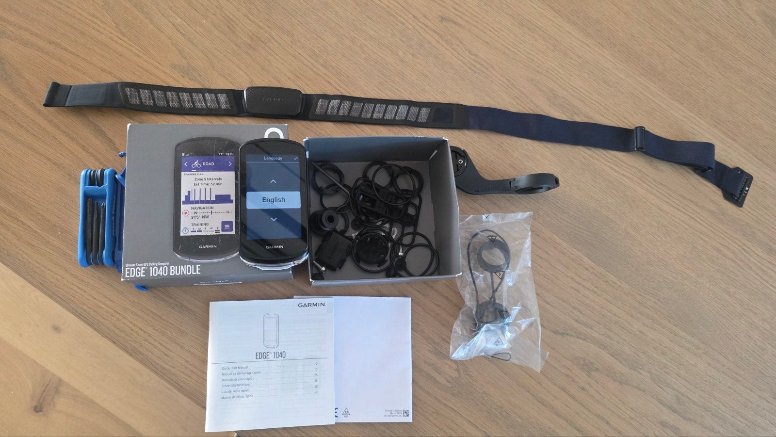 Garmin Edge 1040 Bundle + Garmin houder, G, G, Comme neuf, Enlèvement ou Envoi
