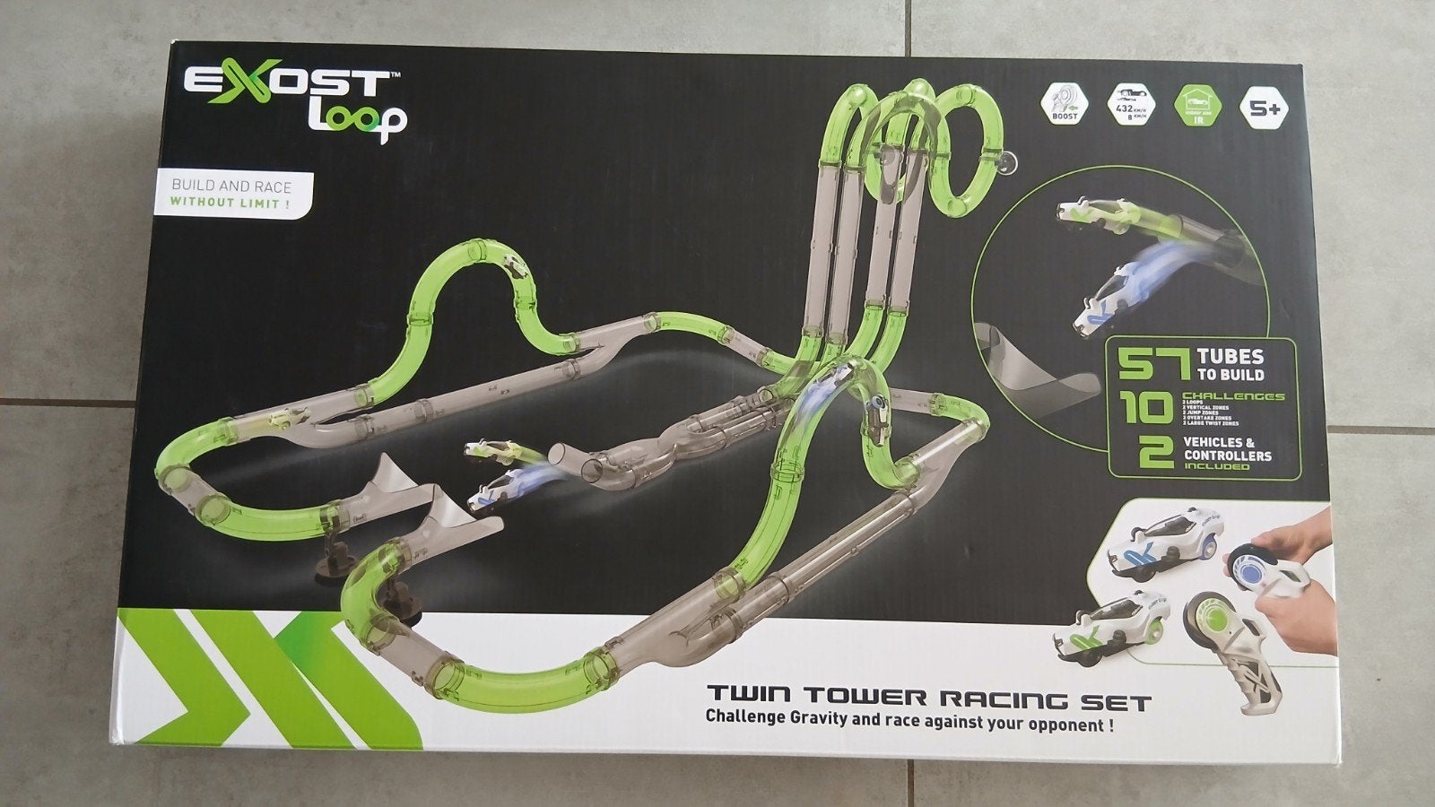 EXOST Loop Twin Tower Racing Set, Enfants & Bébés, Autres marques, Électrique, Comme neuf, Enlèvement