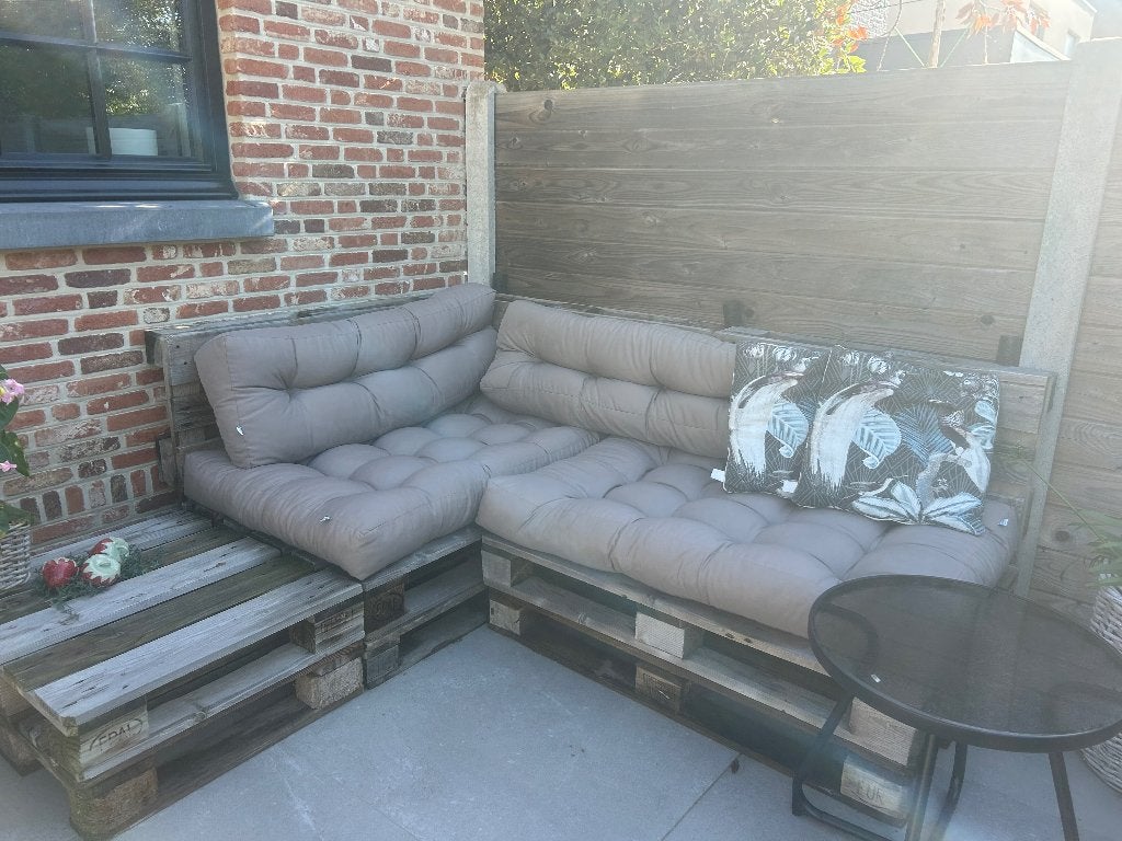 Lounge zithoekje, Tuin en Terras, Ophalen, Gebruikt, Textileen, 3 zitplaatsen
