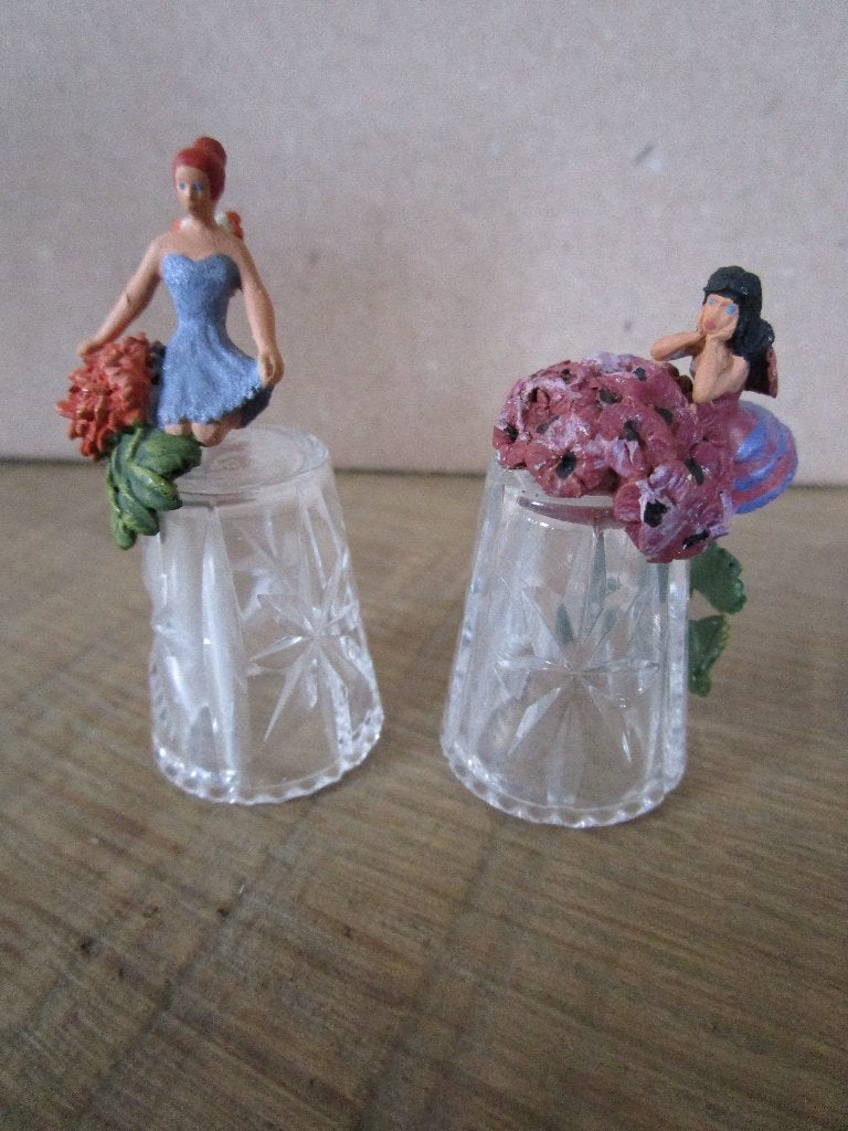 24 kristal vingerhoedjes met fee in tin, Verzamelen, Ophalen of Verzenden, Nieuw, Tin