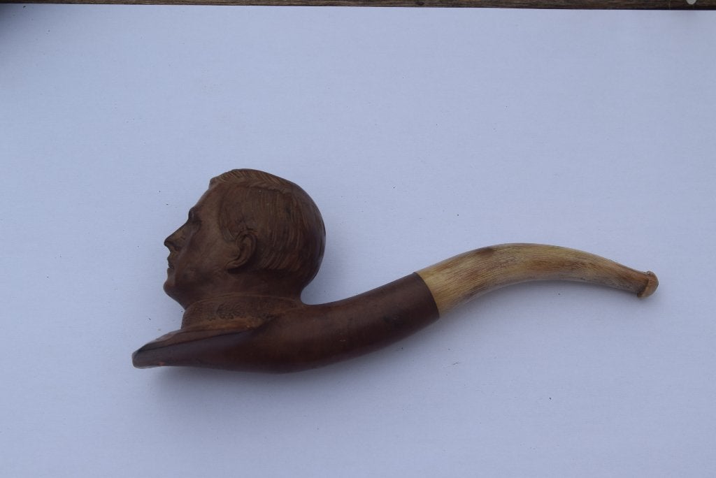 Pipe tête d'homme en bois sculpté, Enlèvement ou Envoi, Utilisé