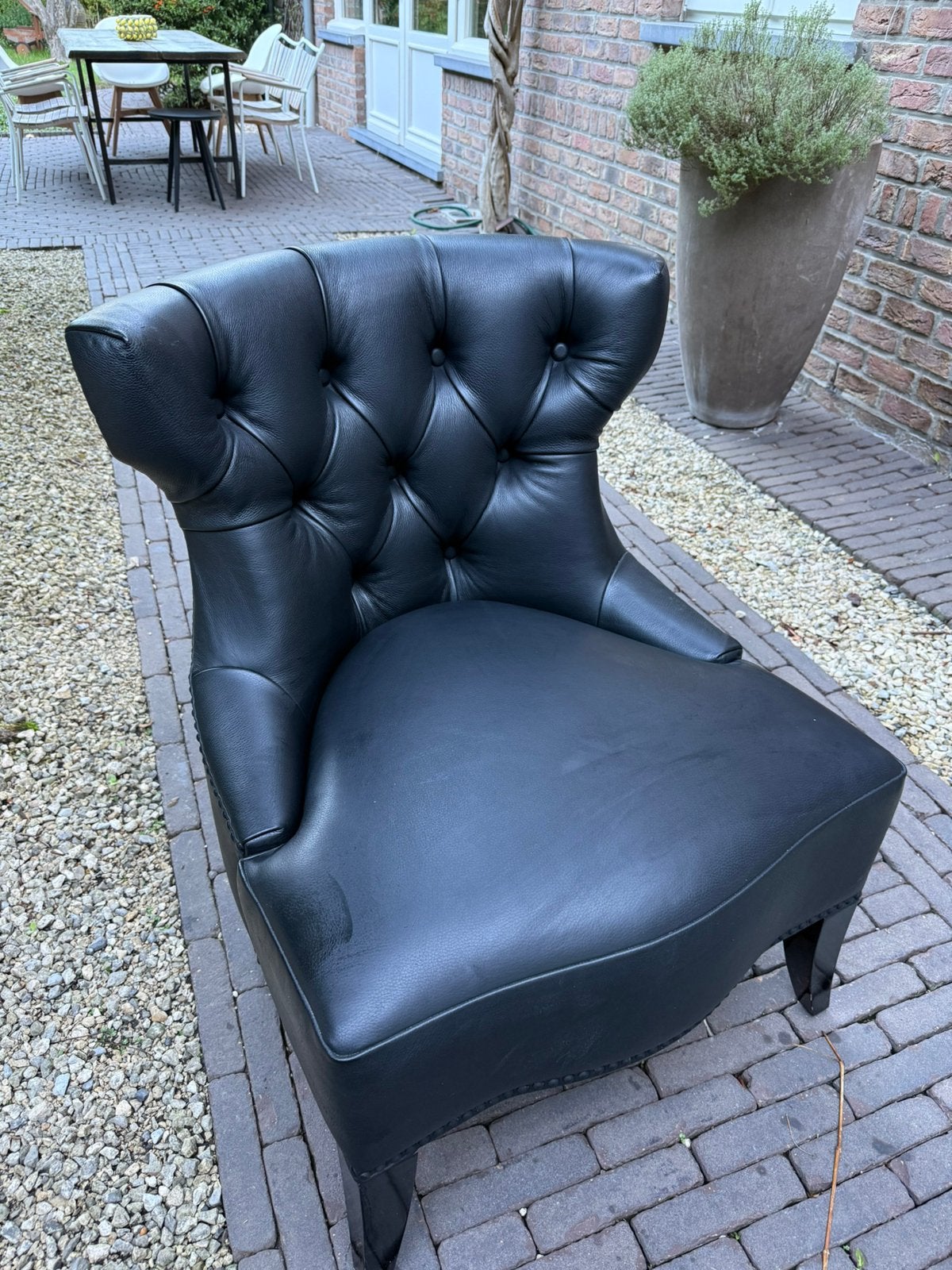 Piet Boon Sam fauteuil zwart, Huis en Inrichting, Ophalen, Gebruikt, Eenpersoons, Leer