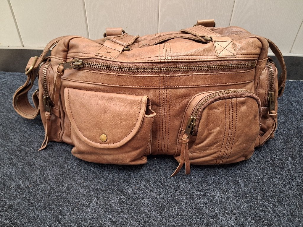 Lederen tas, Ophalen of Verzenden, Zo goed als nieuw, Bruin, Handtas