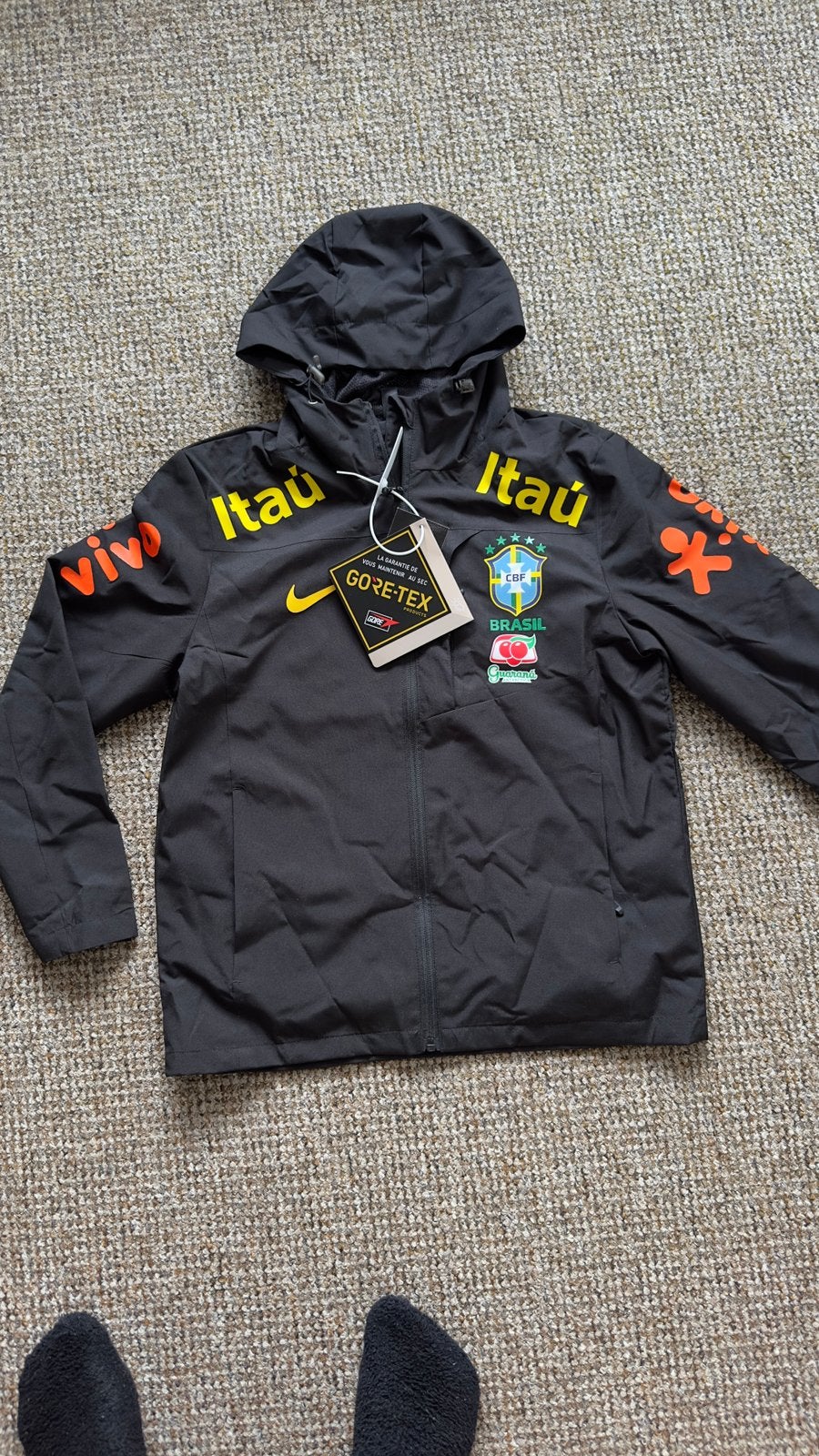 Nike Brazilië CBF GORE-TEX Jas – Zwart, Ophalen of Verzenden, Zo goed als nieuw, Zwart