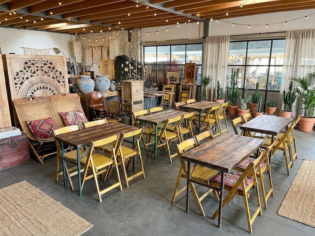 8 Oude inklapbare Cafe tafels/bistrotafels/eettafels India, Gebruikt, 100 tot 150 cm, 50 tot 100 cm, Ibiz/Boho/Botanisch/Industrieel/Vintage