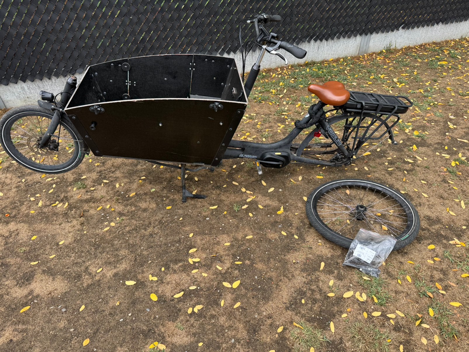 Elektrische bakfiets vogeu carry 2, Fietsen en Brommers, Fietsen | Bakfietsen, Ophalen, Gebruikt