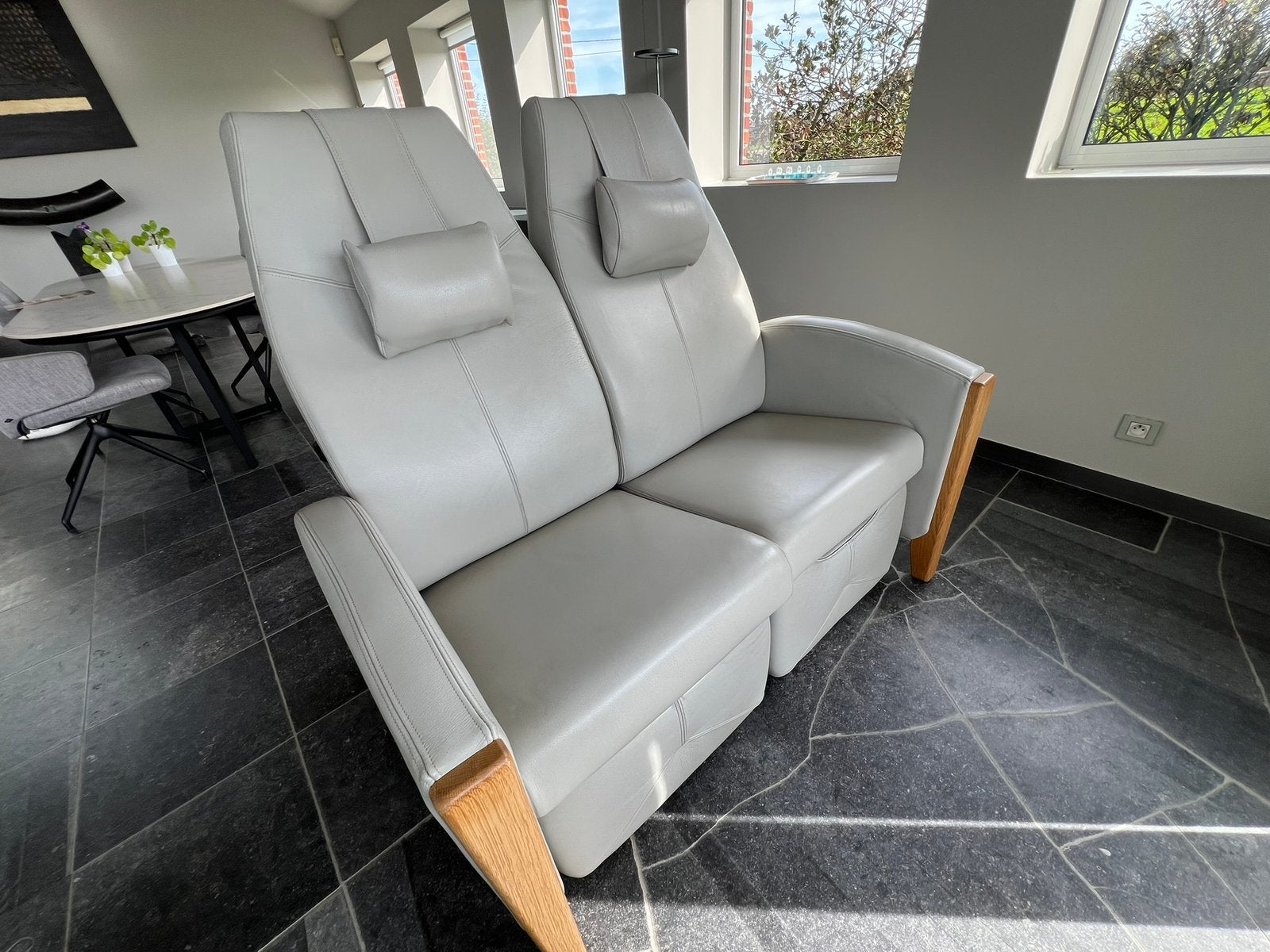 Fauteuil Relax Duo, The Right Chair, cuir, beige, Enlèvement, Comme neuf