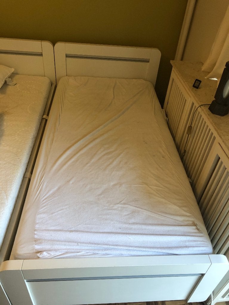 2 eenpersoons Bedden, Ophalen, Eenpersoons, Wit, 200 cm
