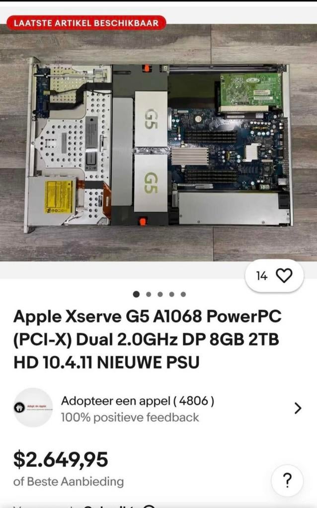 Xserve G5 Apple, Informatique & Logiciels, Enlèvement ou Envoi