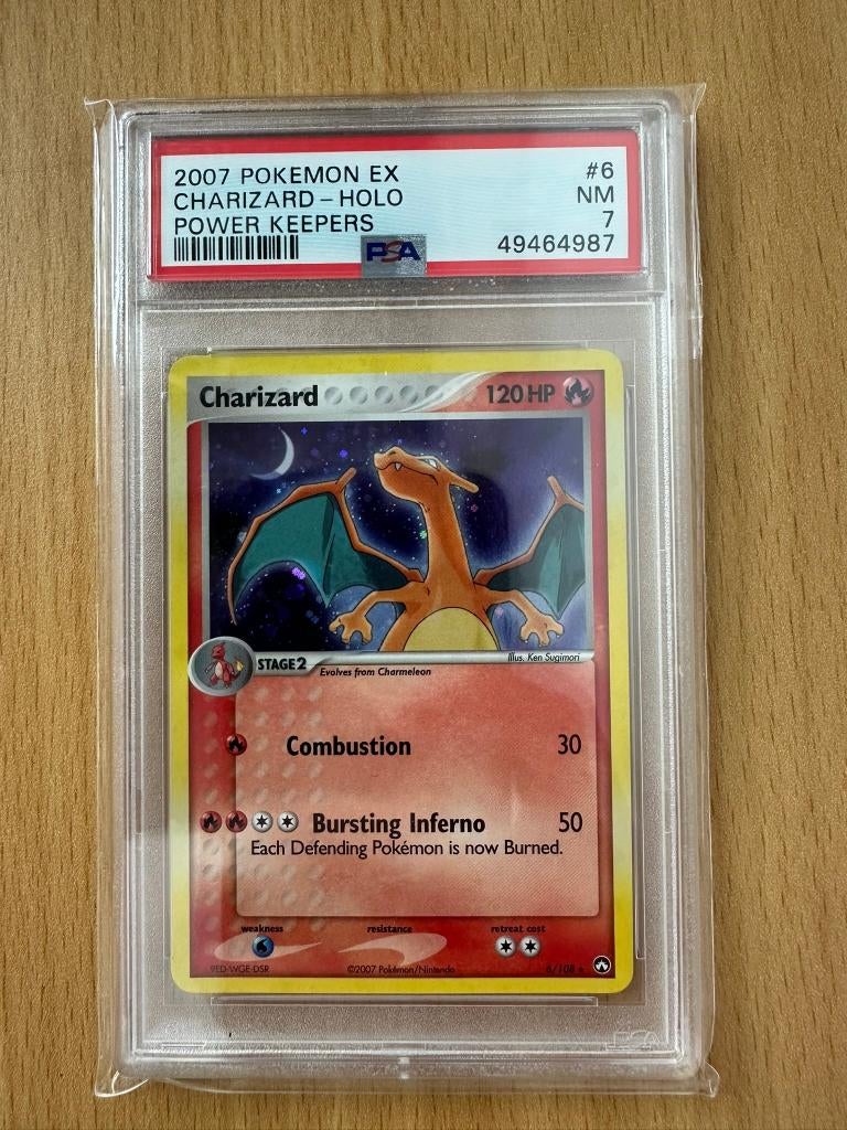 Charizard Holo - L'ancien jeu de Power Keepers PSA 7, Enlèvement ou Envoi, Neuf, Cartes en vrac