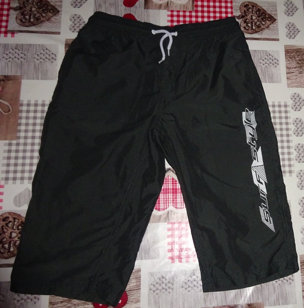 158/164 13/14 short bermuda zwart met aantrekkoord, Ophalen of Verzenden, Gebruikt, Jongen, Broek