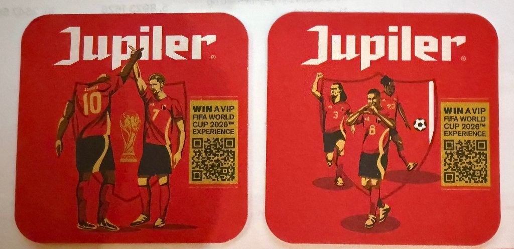 Jupiler 2026 FIFA Red Devils viltje, Collections, Marques de bière, Envoi, Comme neuf, Sous-bock, Jupiler