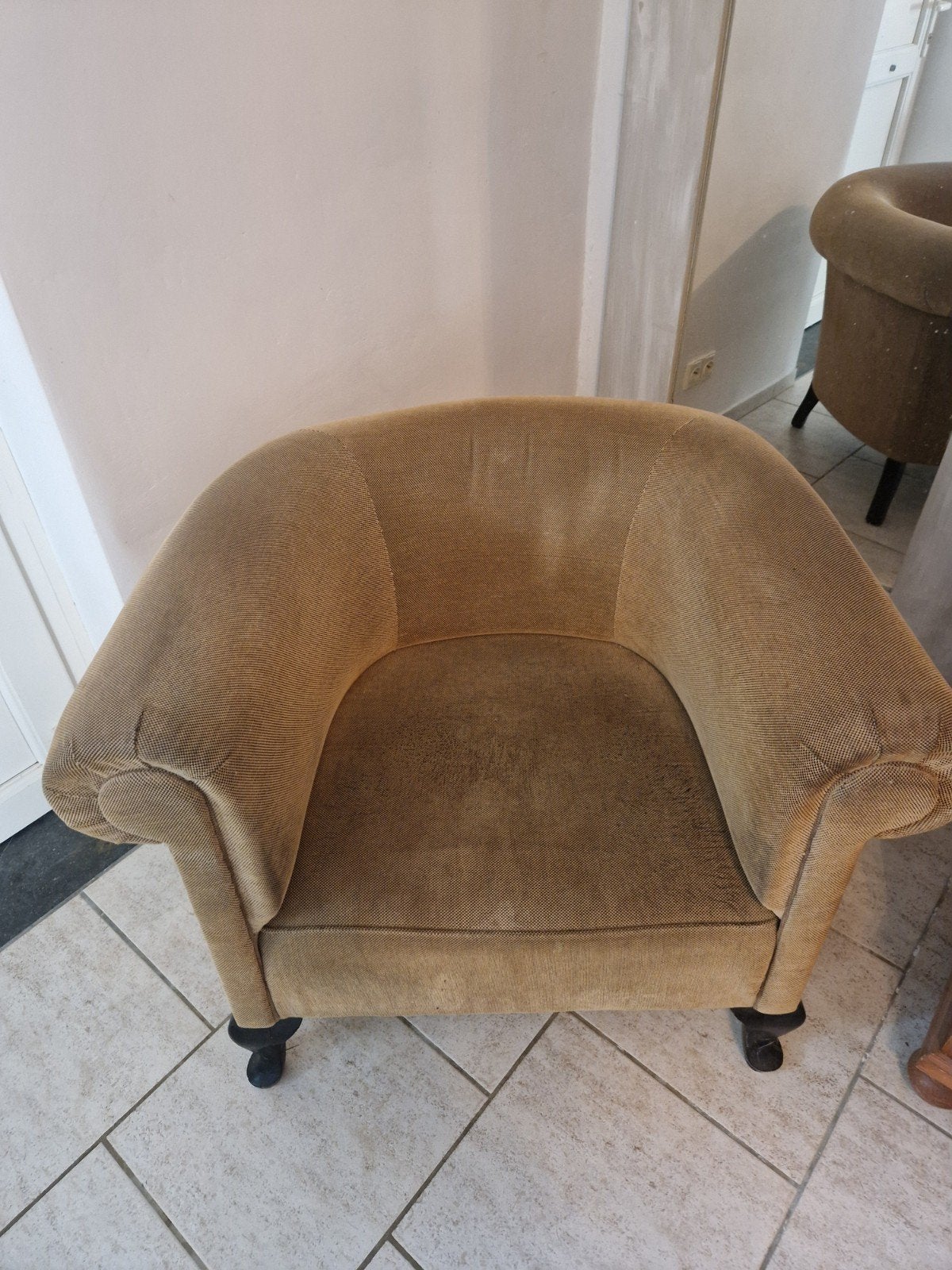 Antiek Chesterfield clubfauteuil, Ophalen