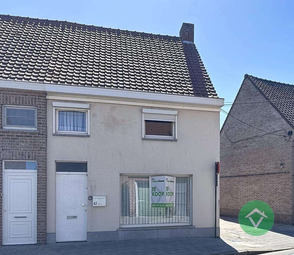 Woning met 2 slaapkamers en garage in centrum Koekelare, Immo, 500 tot 1000 m², 115 m², 2 kamers, Vrijstaande woning