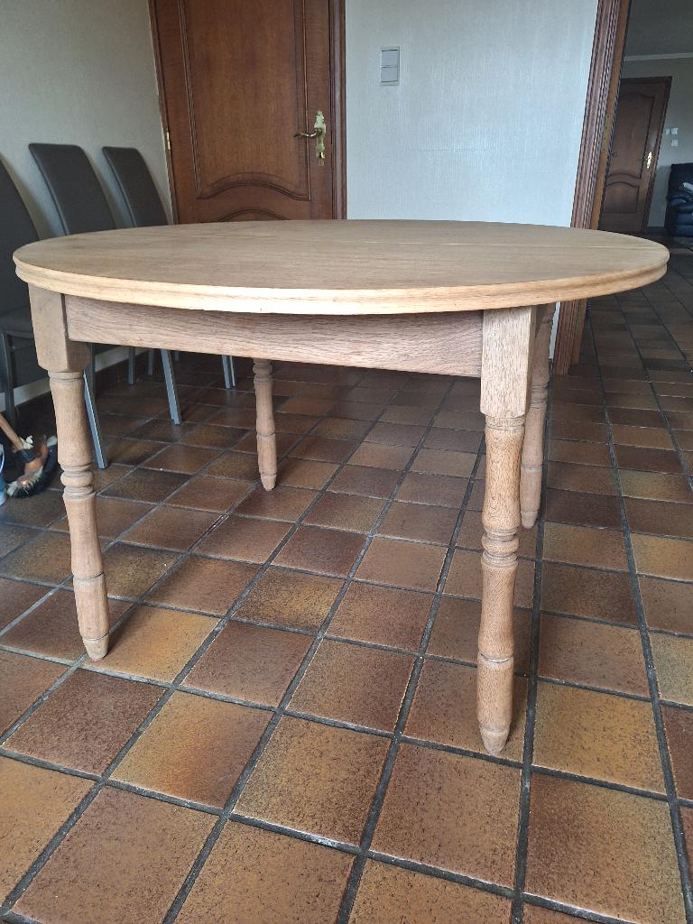 Houten eiken tafel uitschuifbaar, Ophalen, 50 tot 100 cm, 50 tot 100 cm, Zo goed als nieuw