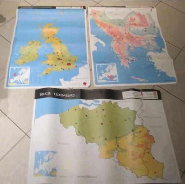 6 assiettes scolaires provenant de pays européens, Enlèvement ou Envoi, Géographie