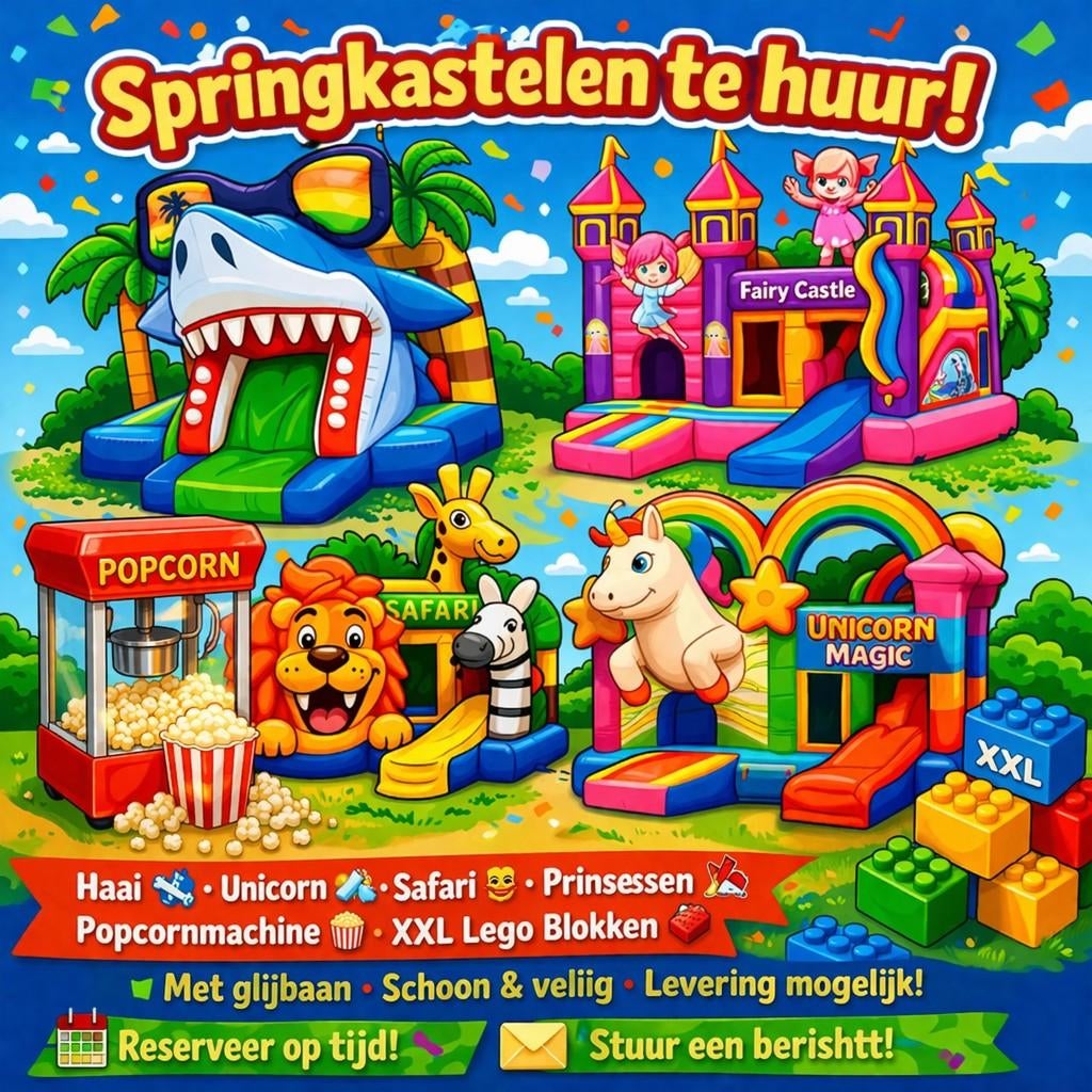 springkastelen én extra’s!, Verzenden