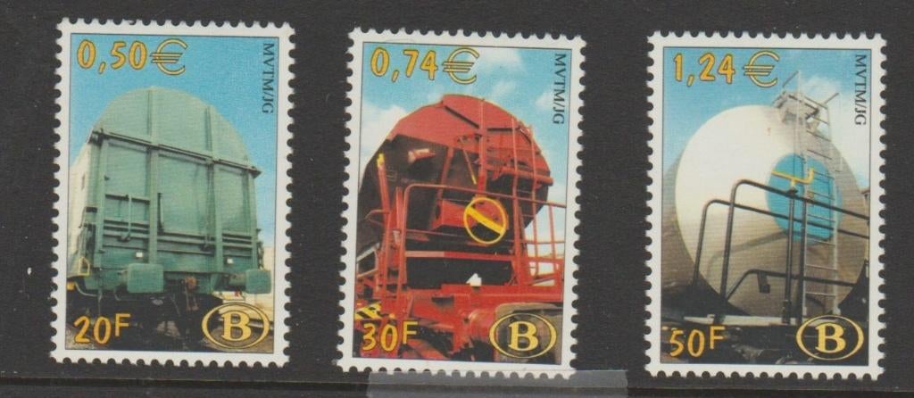 België 2000 NMBS/SNCB Goederentransport (1) **, Postzegels en Munten, Orginele gom, Ophalen of Verzenden, Postfris, Treinen