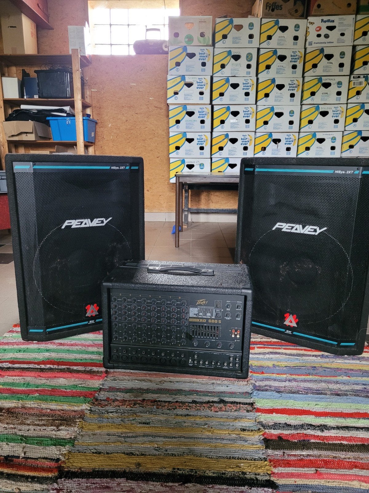 Peavey versterker en boxen, Muziek en Instrumenten, Ophalen, Gebruikt, 500 tot 1000 watt, P.A.