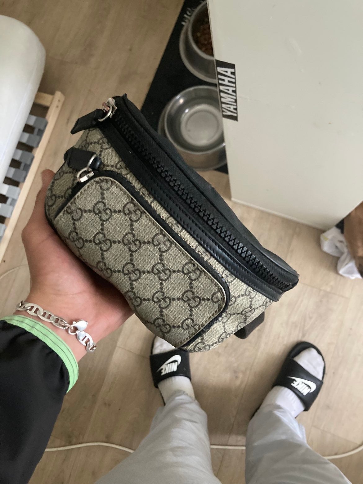 Sacoche Gucci occasion, Handtassen en Accessoires, Ophalen, Gebruikt, Beige, Overige merken