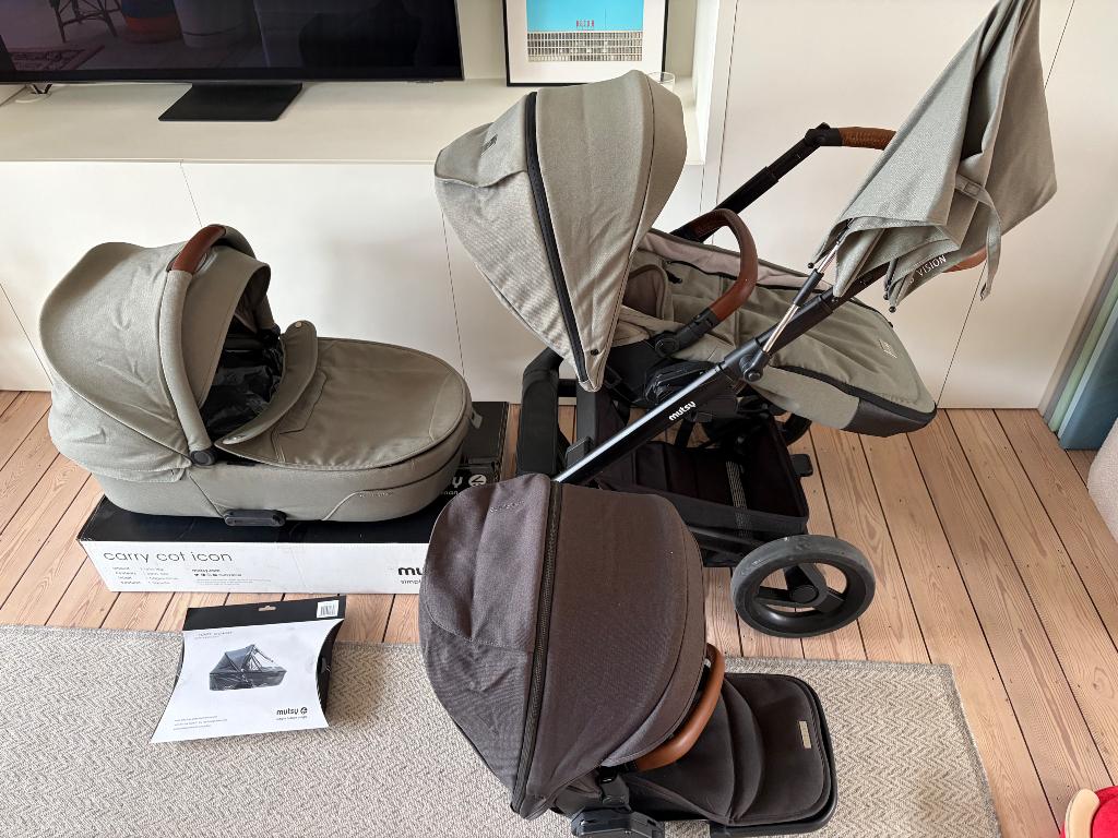 Mutsy Icon set en Cybex Maxicosi (autostoel) met IsoFix, Ophalen, Gebruikt, Combiwagen, Mutsy