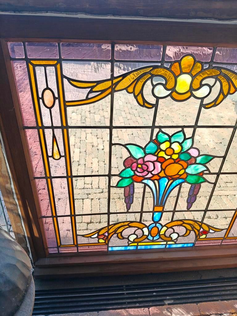 Glas in lood zeer mooi, Antiek en Kunst, Ophalen