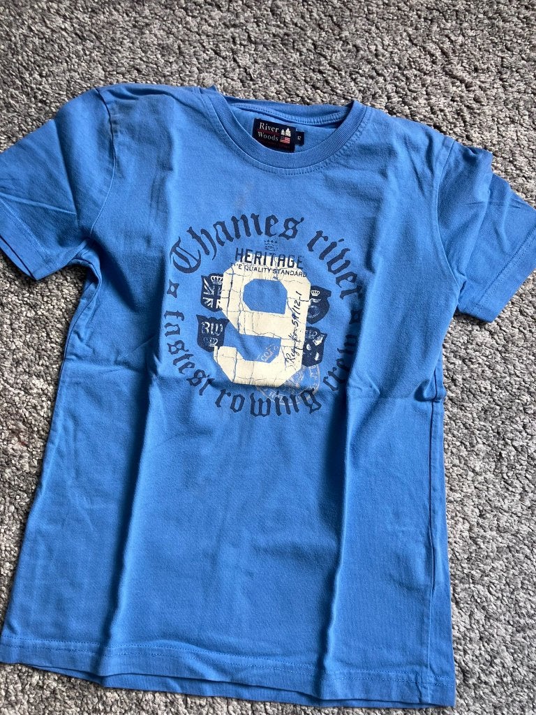 t-shirt river woods blauw, Enfants & Bébés, Vêtements enfant | Taille 152, Garçon, River Woods, Enlèvement ou Envoi, Chemise ou À manches longues